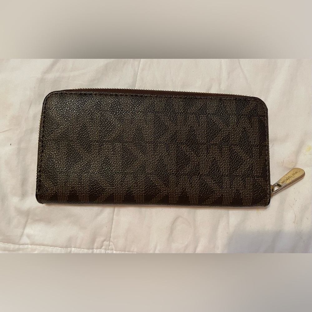 Michael Kors Dark Brown  Zip-Around Wallet - Picture 3 of 8